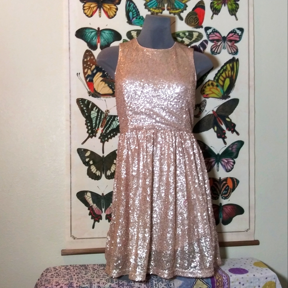 rose gold party dress